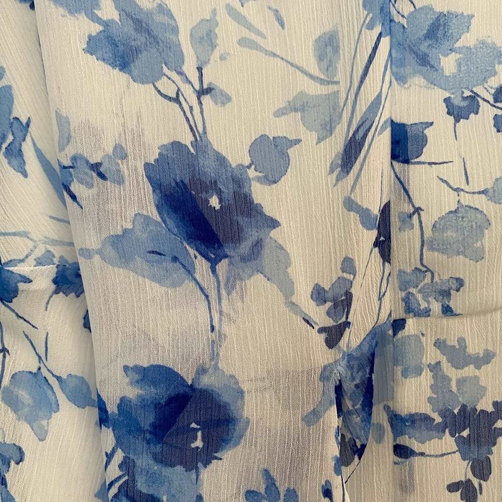 Karl Lagerfeld blue floral wrap dress - Picture 4 of 6